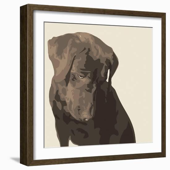 Chocolate Labrador-Emily Burrowes-Framed Giclee Print