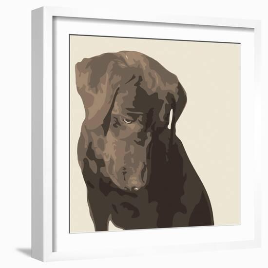Chocolate Labrador-Emily Burrowes-Framed Giclee Print
