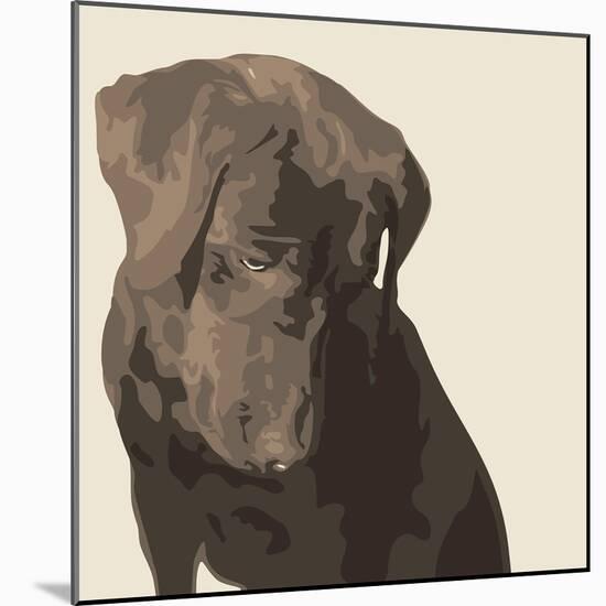 Chocolate Labrador-Emily Burrowes-Mounted Giclee Print