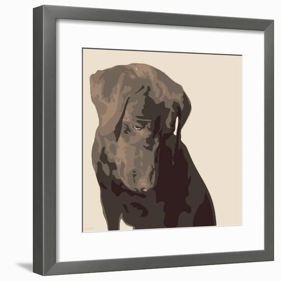 Chocolate Labrador-Emily Burrowes-Framed Premium Giclee Print