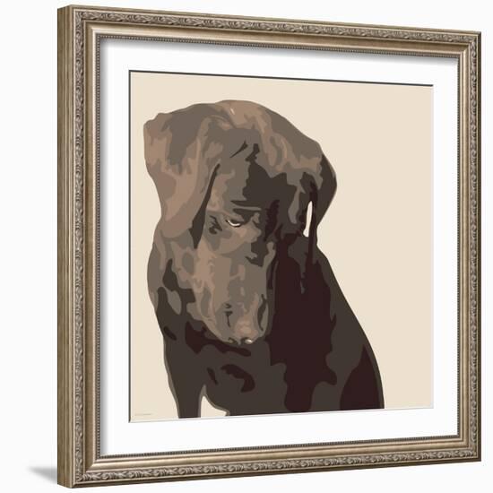 Chocolate Labrador-Emily Burrowes-Framed Premium Giclee Print