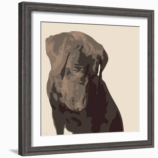 Chocolate Labrador-Emily Burrowes-Framed Premium Giclee Print