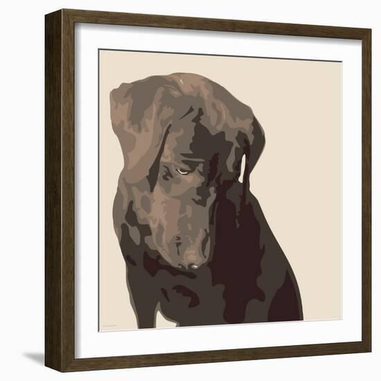 Chocolate Labrador-Emily Burrowes-Framed Premium Giclee Print