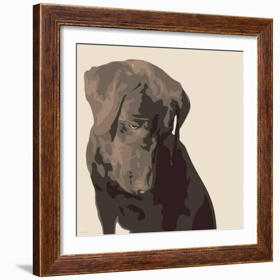 Chocolate Labrador-Emily Burrowes-Framed Premium Giclee Print