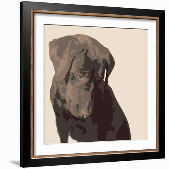 Chocolate Labrador-Emily Burrowes-Framed Premium Giclee Print