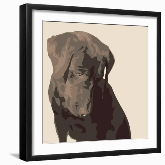 Chocolate Labrador-Emily Burrowes-Framed Premium Giclee Print