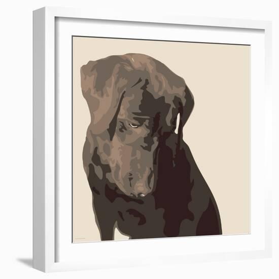 Chocolate Labrador-Emily Burrowes-Framed Premium Giclee Print