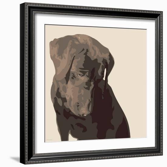 Chocolate Labrador-Emily Burrowes-Framed Premium Giclee Print