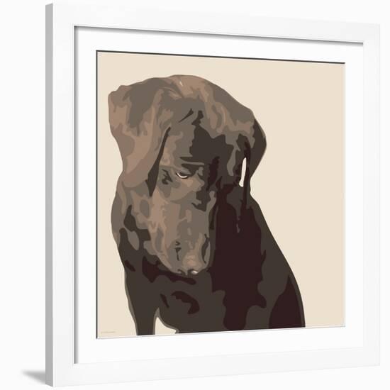 Chocolate Labrador-Emily Burrowes-Framed Giclee Print