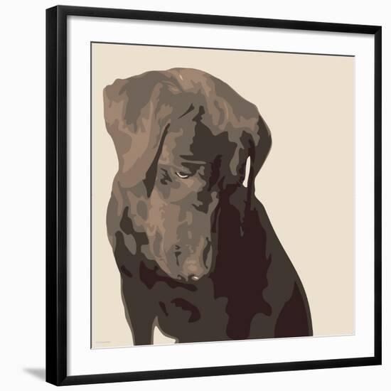 Chocolate Labrador-Emily Burrowes-Framed Giclee Print