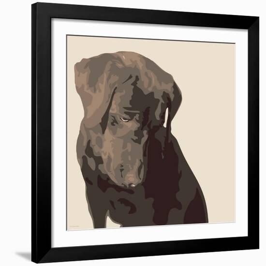 Chocolate Labrador-Emily Burrowes-Framed Giclee Print