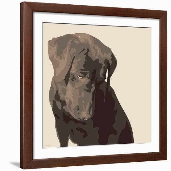 Chocolate Labrador-Emily Burrowes-Framed Giclee Print