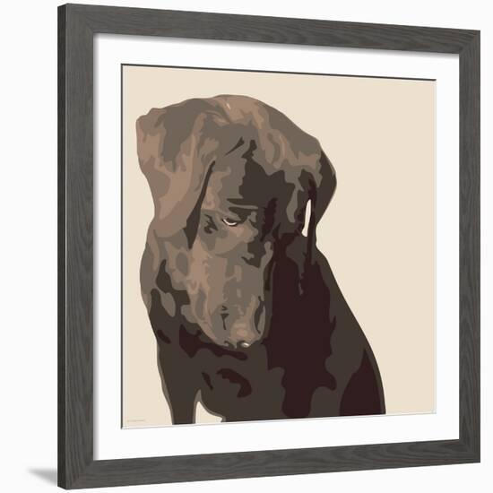 Chocolate Labrador-Emily Burrowes-Framed Giclee Print