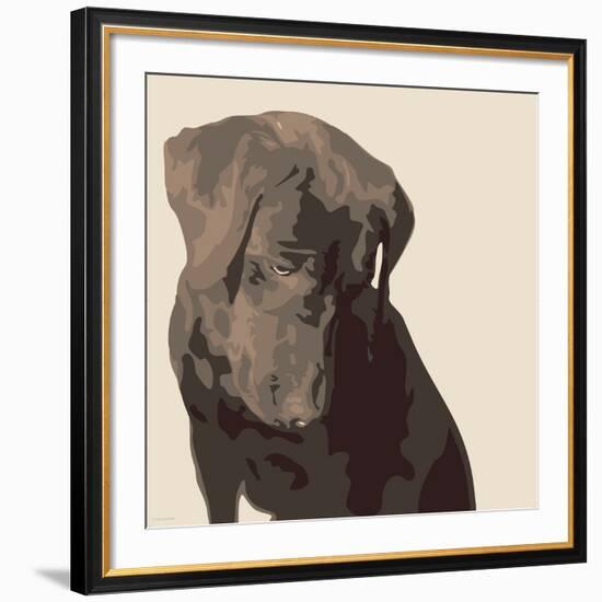 Chocolate Labrador-Emily Burrowes-Framed Giclee Print