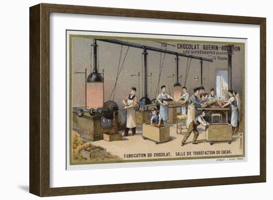 Chocolate Manufacturing, Cocoa Roasting Room-null-Framed Giclee Print