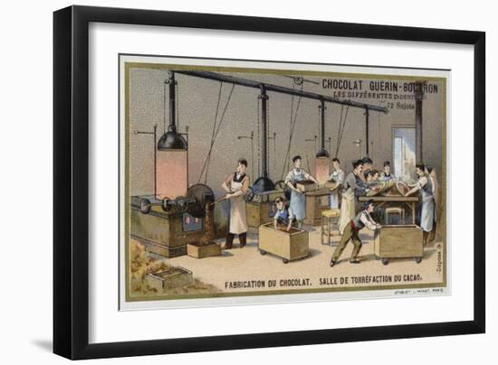 Chocolate Manufacturing, Cocoa Roasting Room--Framed Giclee Print