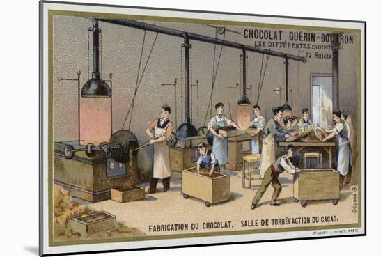 Chocolate Manufacturing, Cocoa Roasting Room-null-Mounted Giclee Print