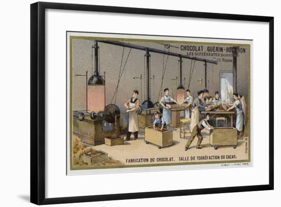 Chocolate Manufacturing, Cocoa Roasting Room-null-Framed Giclee Print