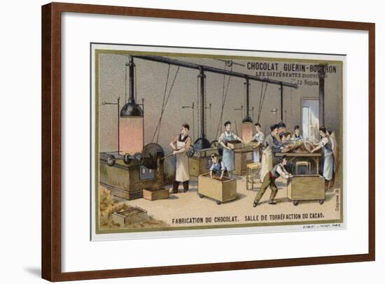 Chocolate Manufacturing, Cocoa Roasting Room-null-Framed Giclee Print