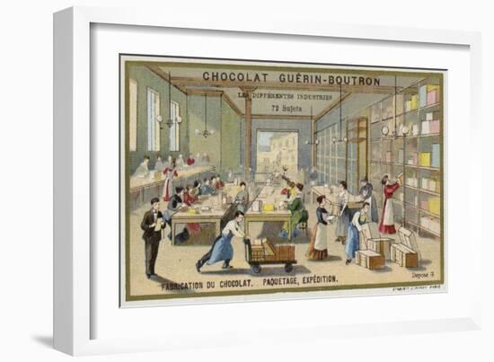 Chocolate Manufacturing. Packing and Shipping-null-Framed Giclee Print
