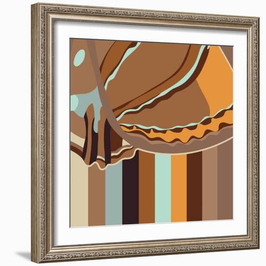 Chocolate Neapolitan Stripes-Belen Mena-Framed Giclee Print