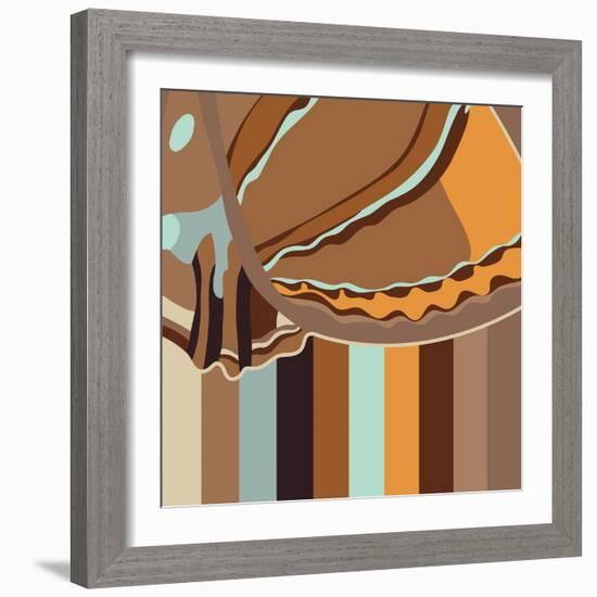 Chocolate Neapolitan Stripes-Belen Mena-Framed Giclee Print