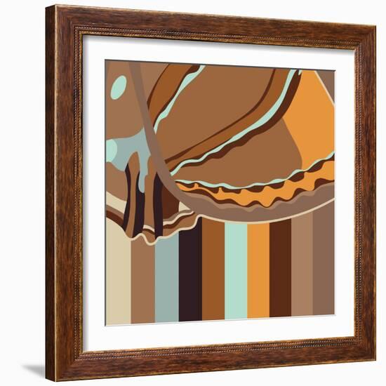 Chocolate Neapolitan Stripes-Belen Mena-Framed Giclee Print