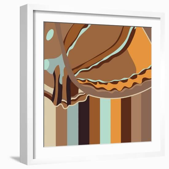 Chocolate Neapolitan Stripes-Belen Mena-Framed Giclee Print