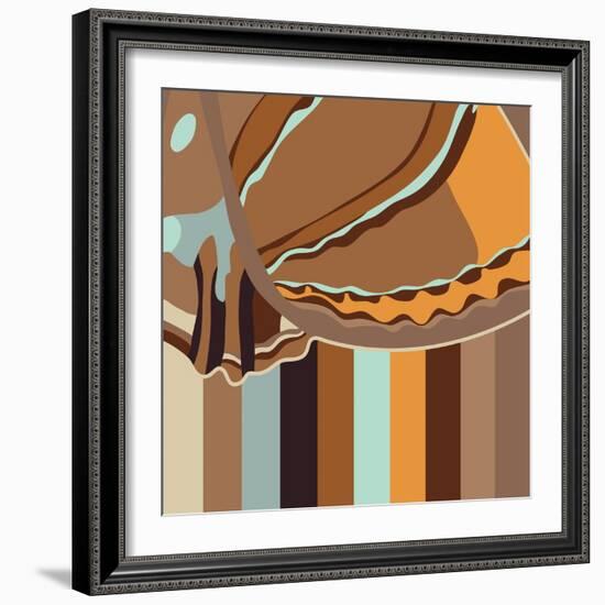 Chocolate Neapolitan Stripes-Belen Mena-Framed Giclee Print