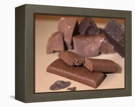 Chocolate Nutrition Bar with Dark Chocolate Filling-Chris Rogers-Framed Premier Image Canvas