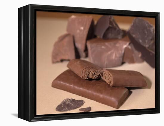 Chocolate Nutrition Bar with Dark Chocolate Filling-Chris Rogers-Framed Premier Image Canvas