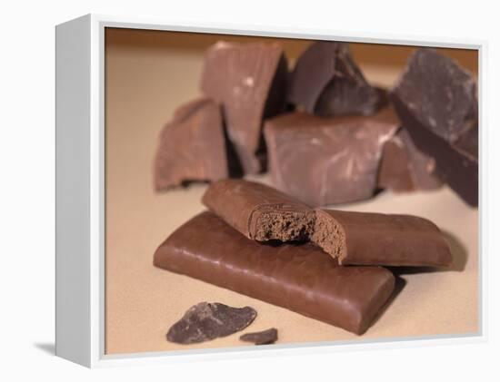 Chocolate Nutrition Bar with Dark Chocolate Filling-Chris Rogers-Framed Premier Image Canvas