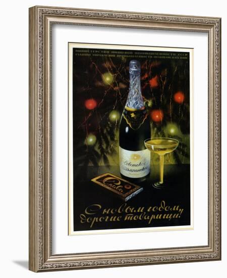 Chocolate Slava - Glory Champagne-null-Framed Art Print