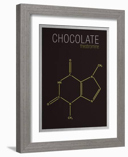 Chocolate (Theobromine) Molecule-null-Framed Premium Giclee Print