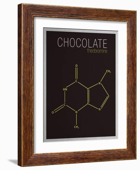 Chocolate (Theobromine) Molecule-null-Framed Premium Giclee Print