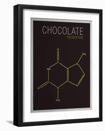 Chocolate (Theobromine) Molecule-null-Framed Premium Giclee Print