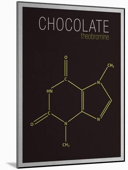 Chocolate (Theobromine) Molecule-null-Mounted Art Print