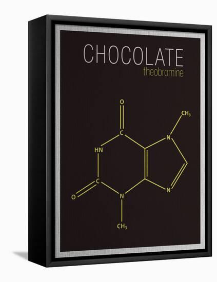 Chocolate (Theobromine) Molecule-null-Framed Stretched Canvas