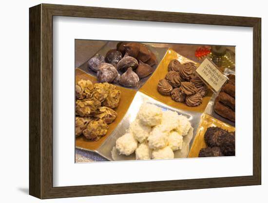 Chocolate Truffles in a Sweet Shop, Brussels, Belgium, Europe-Neil Farrin-Framed Photographic Print