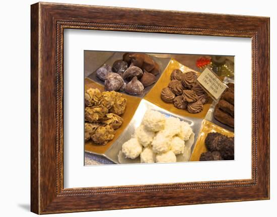 Chocolate Truffles in a Sweet Shop, Brussels, Belgium, Europe-Neil Farrin-Framed Photographic Print