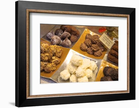 Chocolate Truffles in a Sweet Shop, Brussels, Belgium, Europe-Neil Farrin-Framed Photographic Print