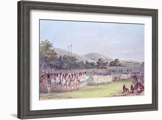 Choctaw Ball-Play Dance, 1834-35-George Catlin-Framed Giclee Print