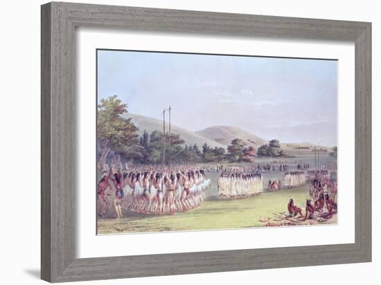 Choctaw Ball-Play Dance, 1834-35-George Catlin-Framed Giclee Print