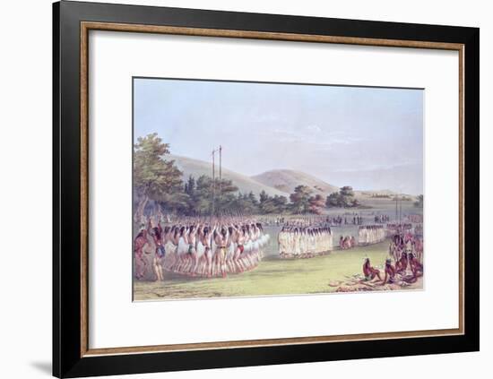 Choctaw Ball-Play Dance, 1834-35-George Catlin-Framed Giclee Print