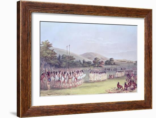 Choctaw Ball-Play Dance, 1834-35-George Catlin-Framed Giclee Print