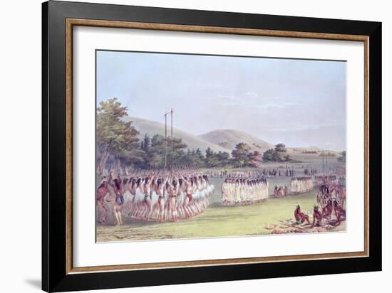 Choctaw Ball-Play Dance, 1834-35-George Catlin-Framed Giclee Print