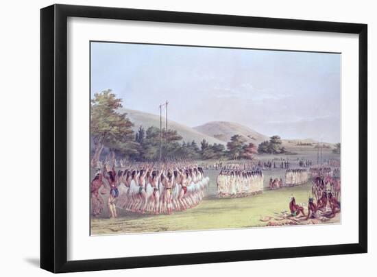 Choctaw Ball-Play Dance, 1834-35-George Catlin-Framed Giclee Print