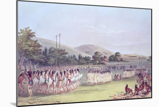 Choctaw Ball-Play Dance, 1834-35-George Catlin-Mounted Giclee Print