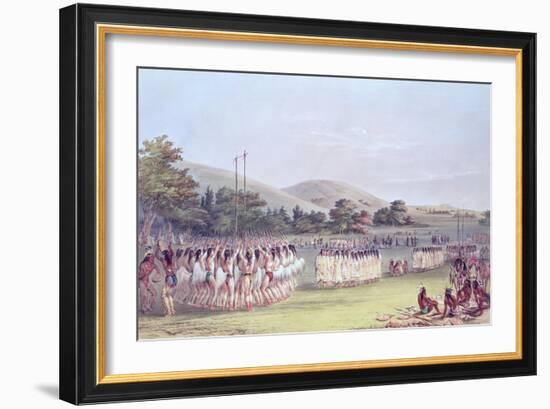 Choctaw Ball-Play Dance, 1834-35-George Catlin-Framed Giclee Print