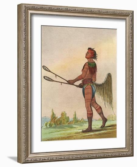 Choctaw, Lacrosse Player-George Catlin-Framed Photographic Print